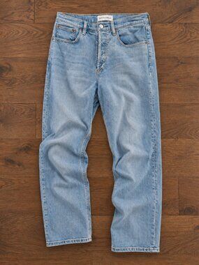 🇨🇦 Denim Forum, The Arlo High Rise Straight Jeans, Light Wash, Size 31